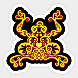 Frog ornament Sticker